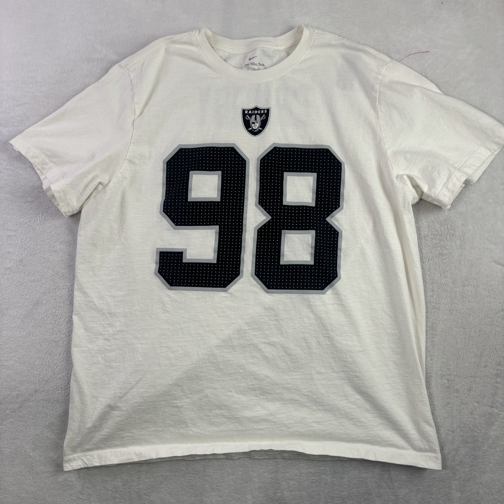 The Nike Tee Las Vegas Raiders Crosby White SS Graphic Shirt Men's XXL